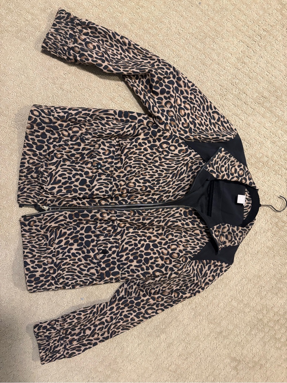 Chico's Leopard Print Jean-Style Jacket - Tan & Black